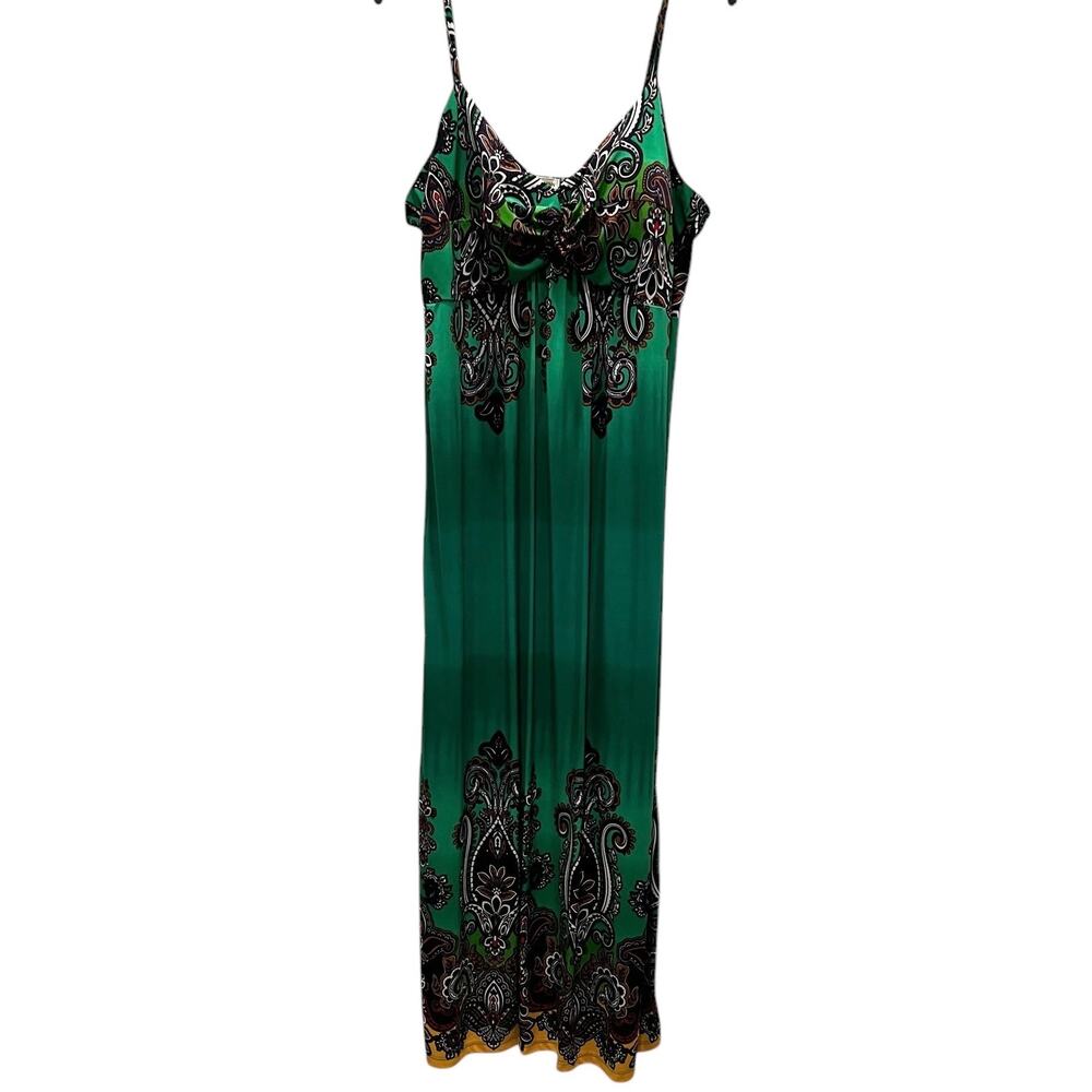 Tracy Lynn Kelly Green Ombre Ultra Maxi Adjustable Straps Plus Sz XXXXL 4X